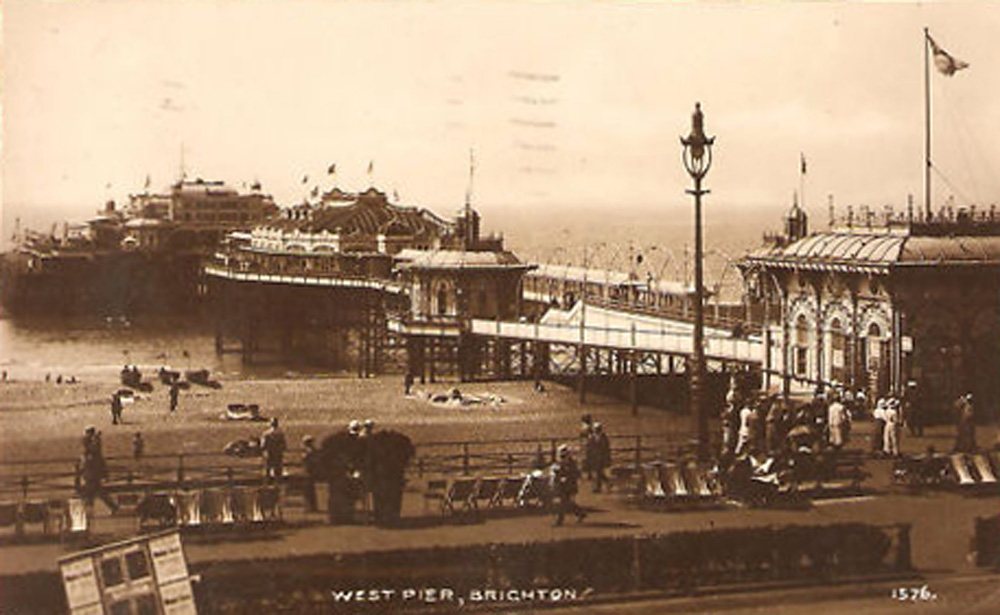 West Pier circa 1920 by Unknown