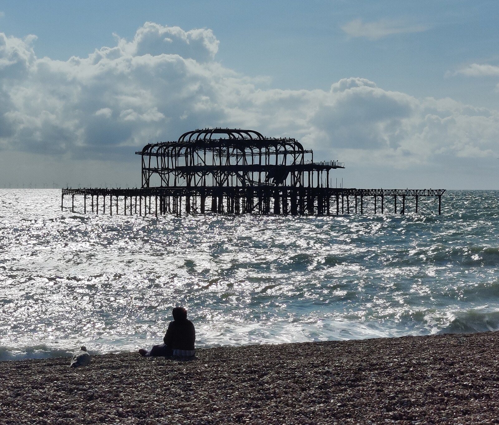 The derelict West Pier at Brighton - geograph.org.uk - 7893224 by Mat Fascione