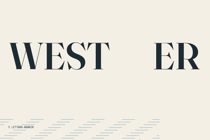 AI-made generative artwork: WEST PIER (kerning: failing). A stylised, animated image of Brighton West Pier, not a photograph.