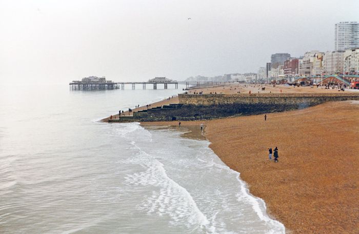 Brighton, seafront to West Pier, 1997 - geograph.org.uk - 4202307 by Ben Brooksbank