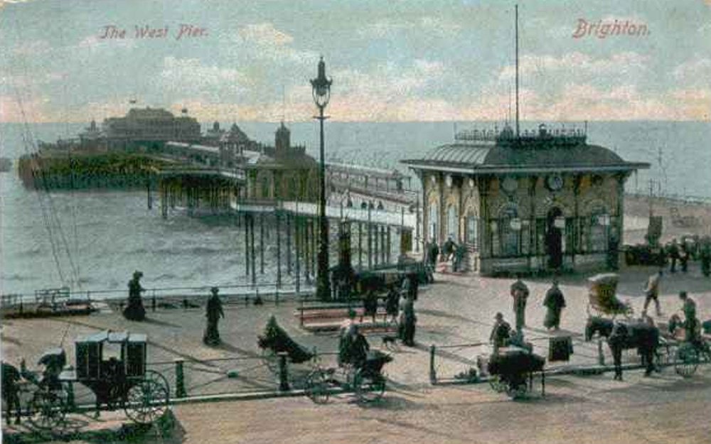West Pier circa 1900 by Unknown