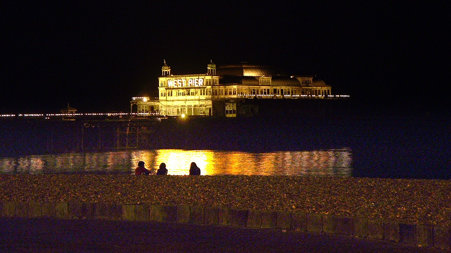 West Pier @ night by Dominic's pics (Dominic Alves)