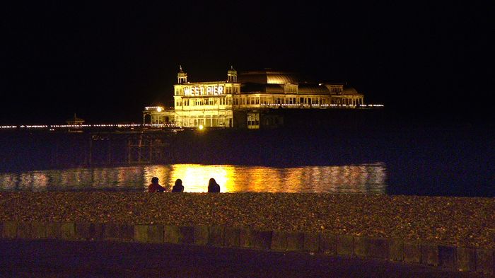 West Pier @ night by Dominic's pics (Dominic Alves)