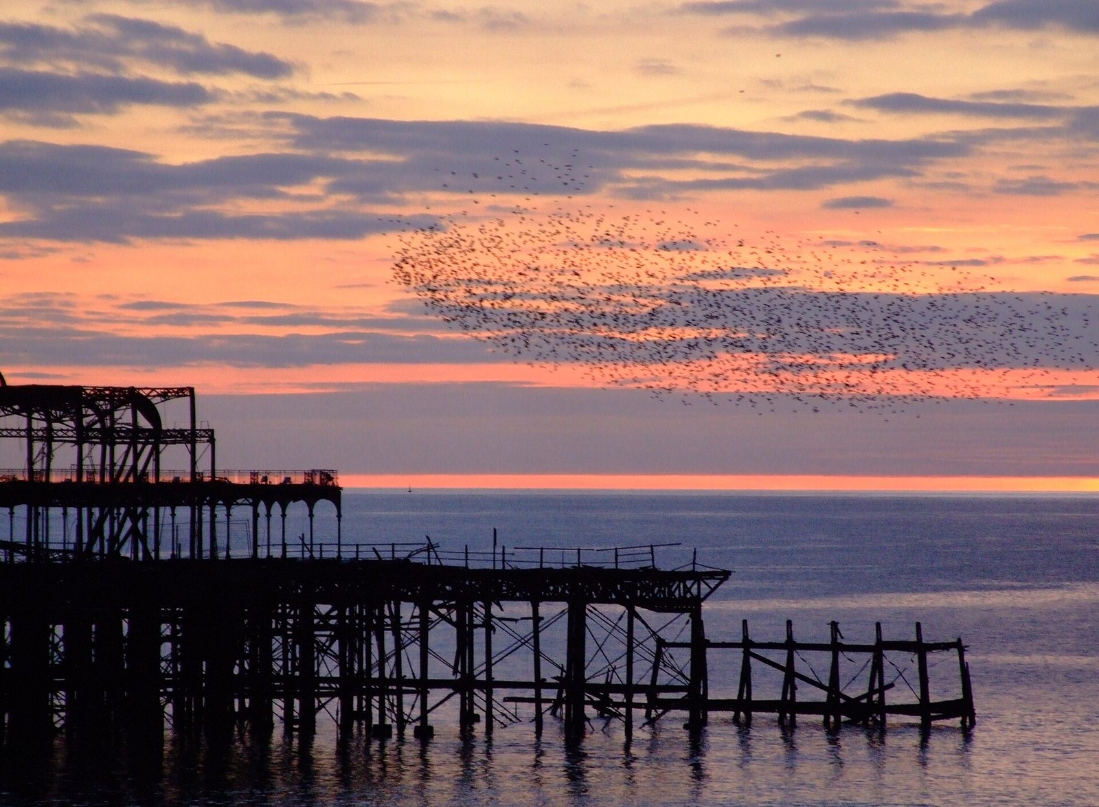 Brighton West Pier 20090214 sunset by Les Chatfield