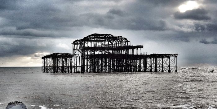 Remains of the West Pier, Brighton - geograph.org.uk - 6381459 by Ian Cunliffe