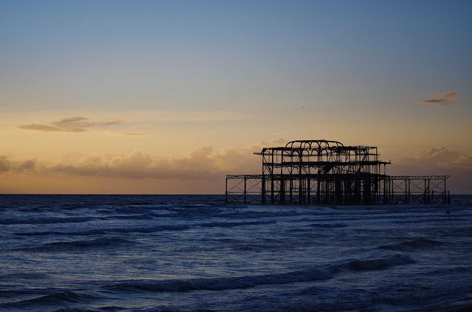 Brighton , West Pier at dusk - geograph.org.uk - 8207108 by Jim Osley