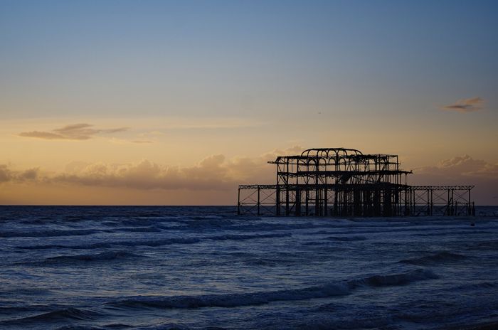 Brighton , West Pier at dusk - geograph.org.uk - 8207108 by Jim Osley