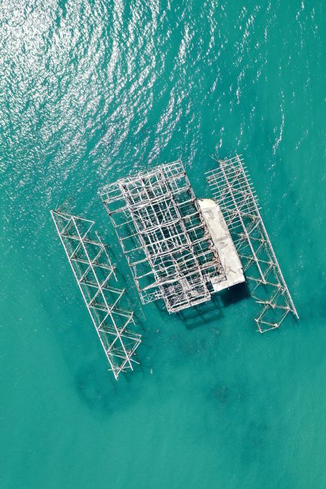 Abandoned pier from above by Janetotolau