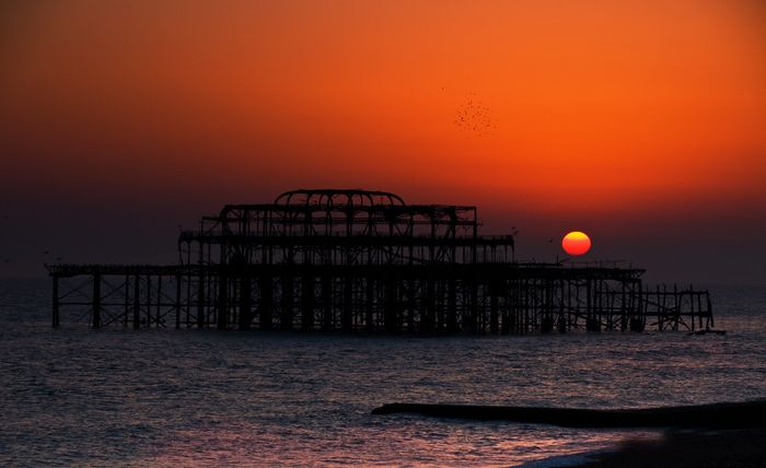Sunset at West pier Brighton by Andreas-photography