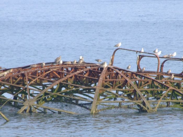 Brighton West Pier 20060721 ballroom roof by Les Chatfield